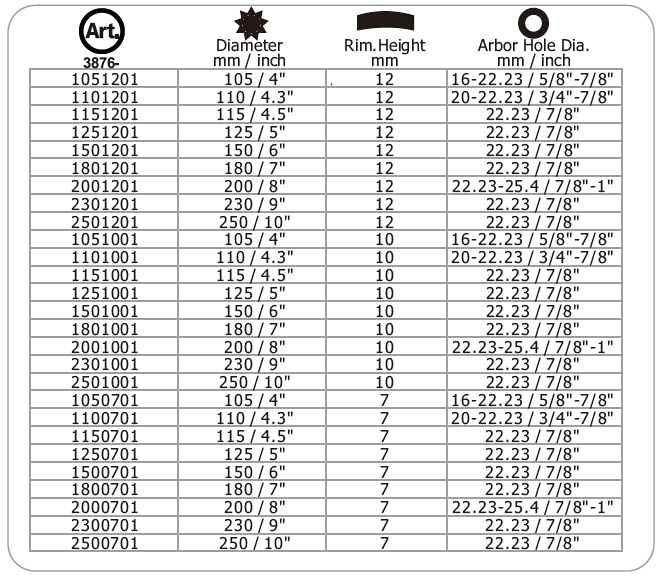 Frozen Sintered Wave Turbo Diamond Saw Blade