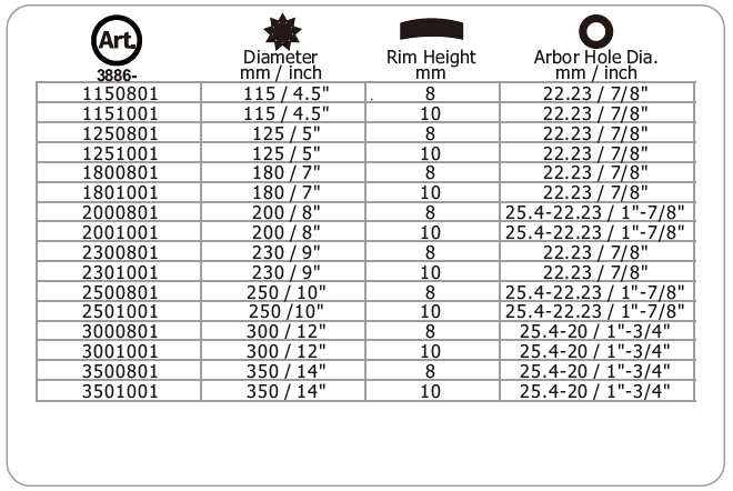 Hot Pressed Turbo Stone Cutting Diamond Saw Blade