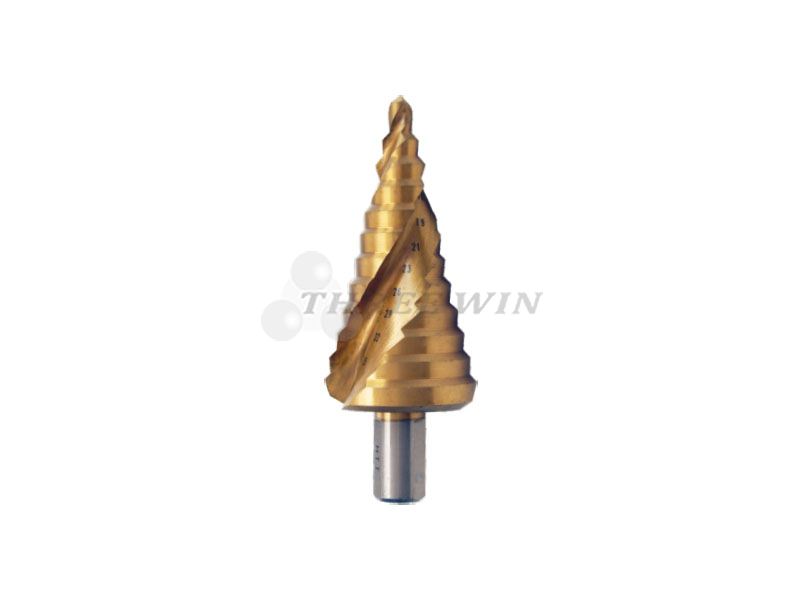 HSS Step Drill, Twist, Bright Finished/ Tin-coated