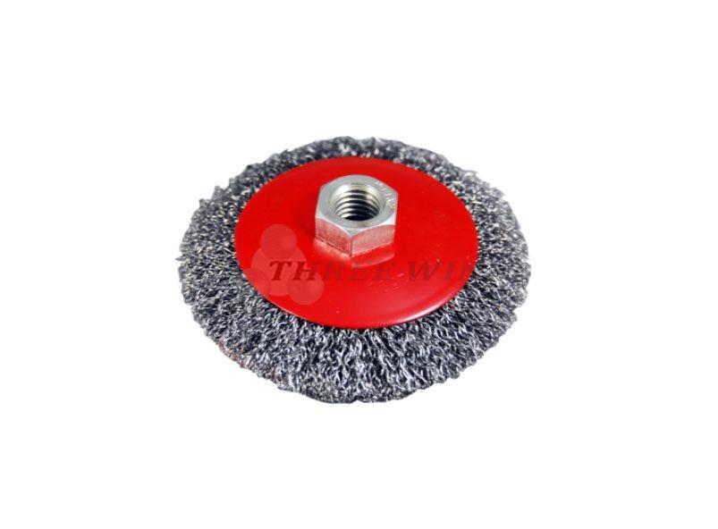 Bevel Steel Wire Brush with Crimped Wire